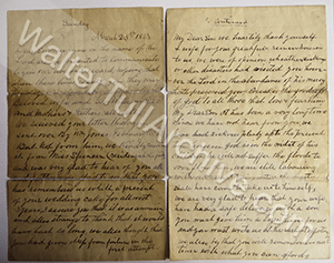 Letter from Anna F. Tull, William Tull & brother of Daniel