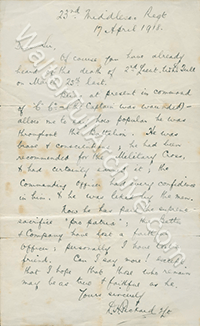 Letter of condolence