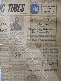 Newspaper report – Glasgow Evening Times, Monday 12 February 1940